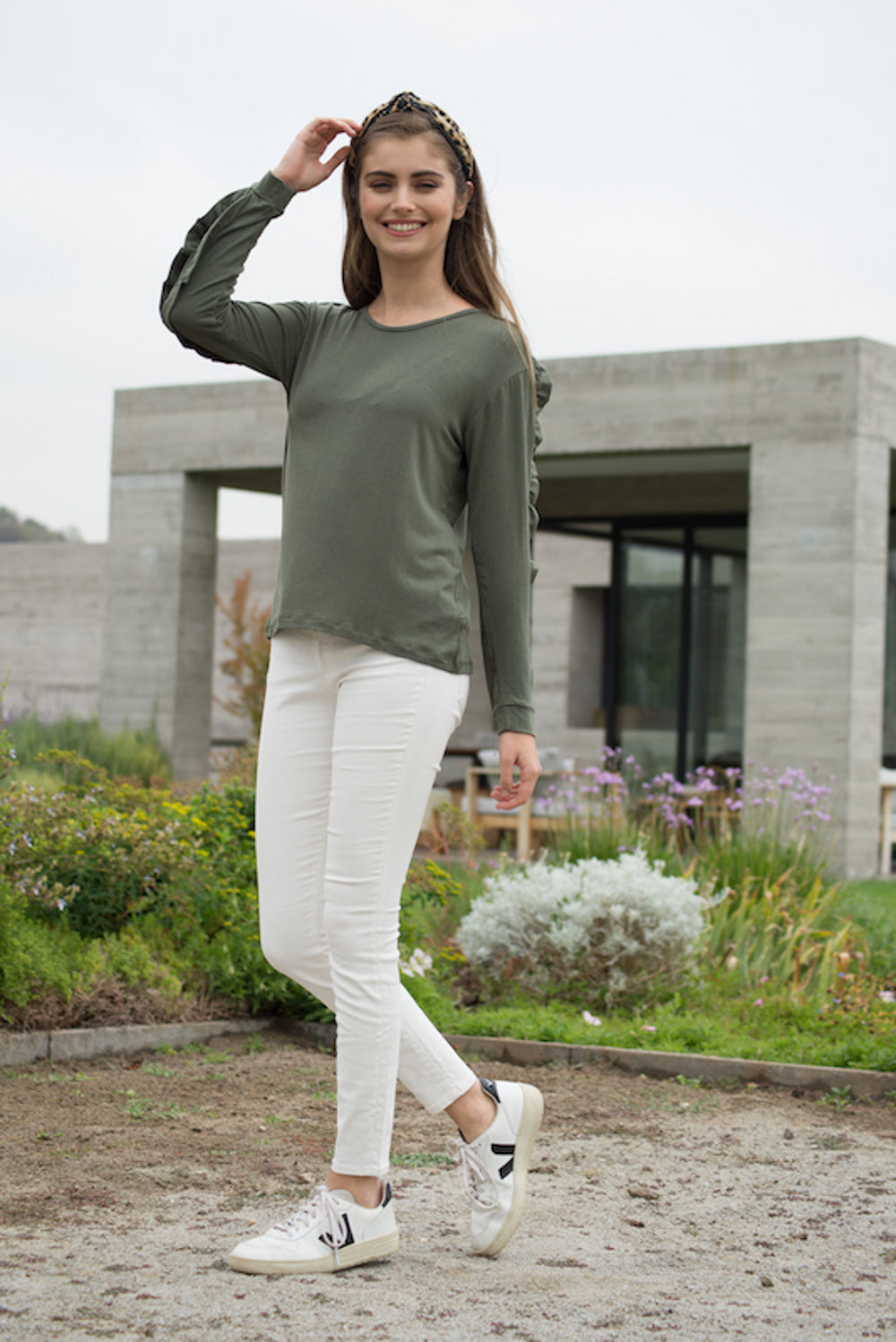 Polera Gardenia Musgo